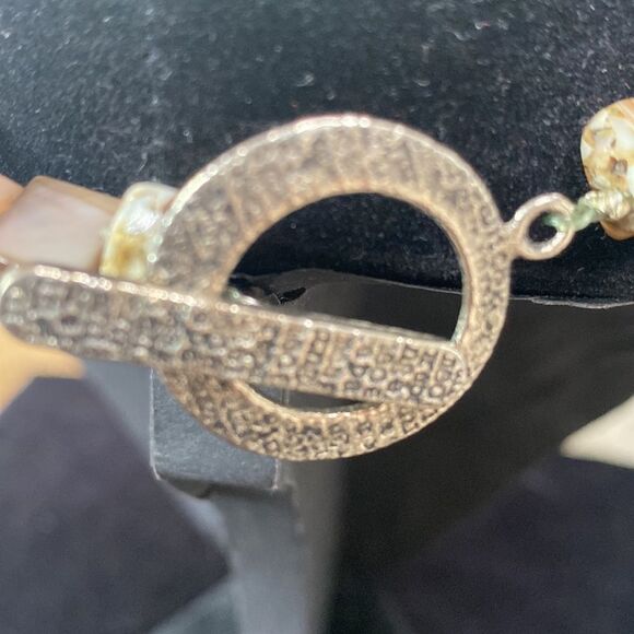 Earth Tone Ceramic Chunky  Inspirational Necklace - Picture 6 of 11